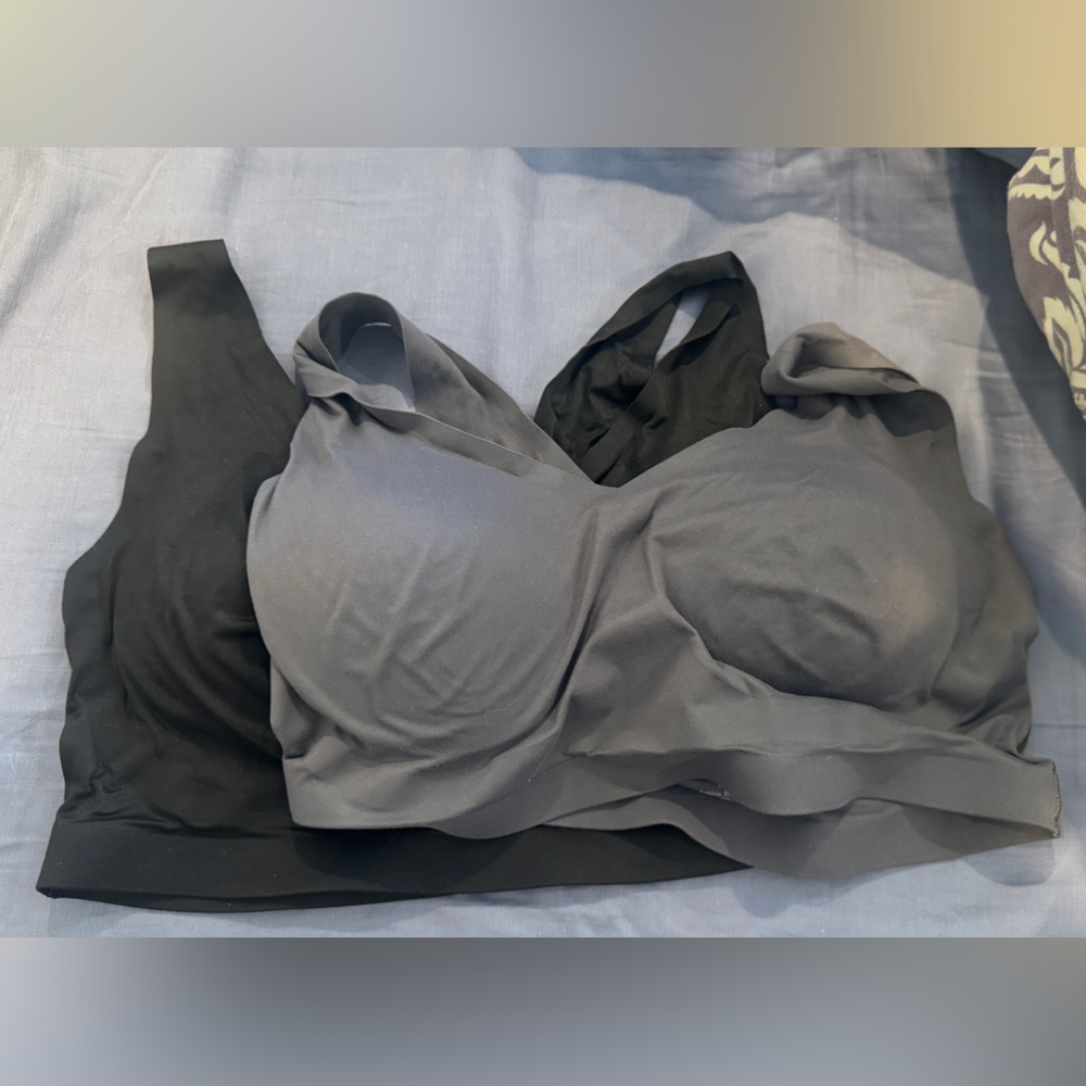 Soma black and gray Enbliss Bralettes 2 pack XL